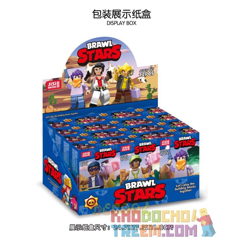 JISI 1701 1702 1703 1704 1705 1706 1707 1708 1709 1710 1711 1712 non  12 NHÂN VẬT NHỎ bộ đồ chơi xếp lắp ráp ghép mô hình Brawl Stars Trò Chơi