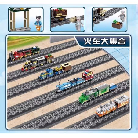 Kazi KY98245 98245 non  TÀU HƠI NƯỚC MAO TRẠCH ĐÔNG (NHỎ) bộ đồ chơi xếp lắp ráp ghép mô hình Trains CITY TRAIN Tàu Hỏa 229 khối