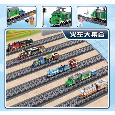 Kazi KY98248 98248 non  TÀU CHỞ HÀNG XANH (NHỎ) bộ đồ chơi xếp lắp ráp ghép mô hình Trains CITY TRAIN Tàu Hỏa 248 khối