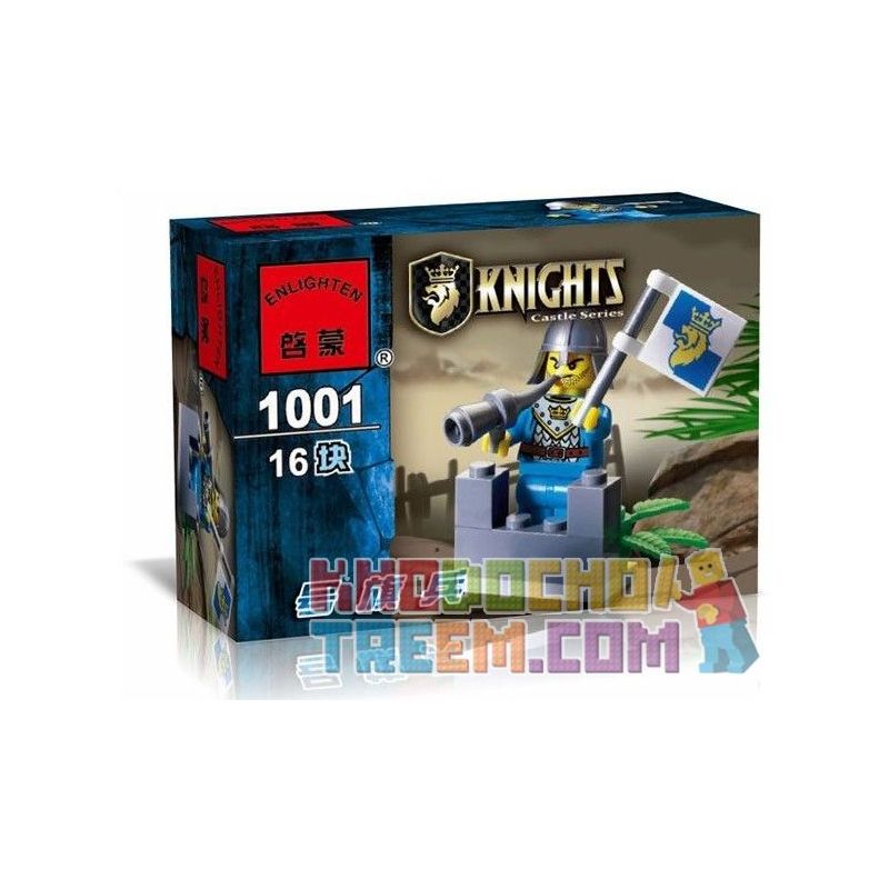 Enlighten 1001 Qman 1001 non  NGƯỜI ĐÁNH CỜ bộ đồ chơi xếp lắp ráp ghép mô hình Medieval Castle KNIGHTS CASTLE Chiến Tranh Trung Cổ 16 khối