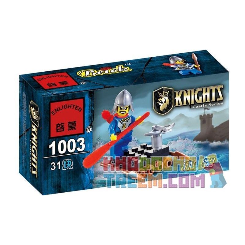 Enlighten 1003 Qman 1003 non  BÈ bộ đồ chơi xếp lắp ráp ghép mô hình Medieval Castle KNIGHTS CASTLE Chiến Tranh Trung Cổ 31 khối