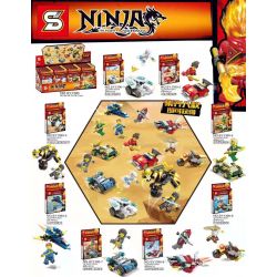 SHENG YUAN SY SY1390 1390 non  8 XE MINI VÀ NHÂN VẬT NHỎ bộ đồ chơi xếp lắp ráp ghép mô hình The  Ninjago Movie NINJA THUNDER SWORDSMAN Ninja Lốc Xoáy 407 khối
