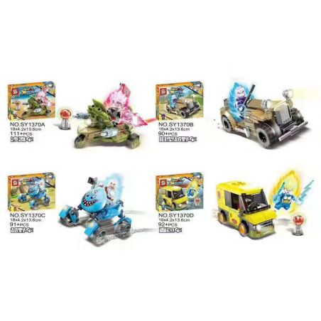 SHENG YUAN SY SY1370A 1370A SY1370B 1370B SY1370C 1370C SY1370D 1370D non  4 LOẠI XE bộ đồ chơi xếp lắp ráp ghép mô hình Dragon Ball Super DRAGONBALL 7 Viên Ngọc Rồng Siêu Cấp 384 khối