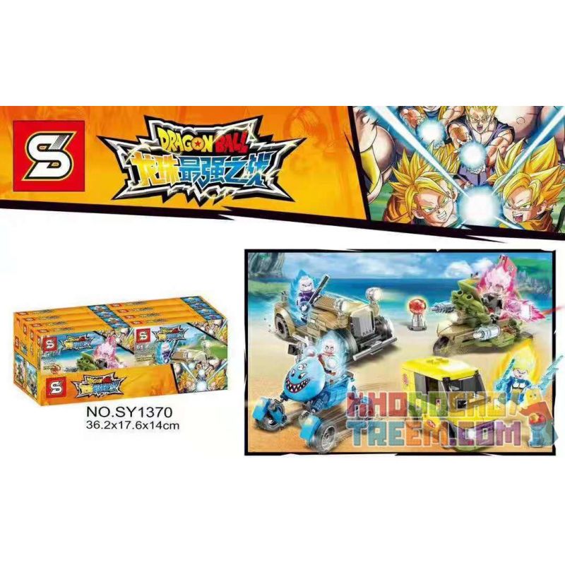 SHENG YUAN SY SY1370A 1370A SY1370B 1370B SY1370C 1370C SY1370D 1370D non  4 LOẠI XE bộ đồ chơi xếp lắp ráp ghép mô hình Dragon Ball Super DRAGONBALL 7 Viên Ngọc Rồng Siêu Cấp 384 khối