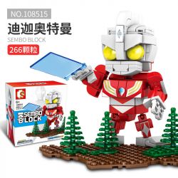 SEMBO 108515 non  TIGA ULTRAMAN MẠNH MẼ bộ đồ chơi xếp lắp ráp ghép mô hình ULTRAMAN HEROES Vệ Binh Vũ Trụ Siêu Nhân Điện Quang 266 khối