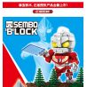 SEMBO 108515 non  TIGA ULTRAMAN MẠNH MẼ bộ đồ chơi xếp lắp ráp ghép mô hình ULTRAMAN HEROES Vệ Binh Vũ Trụ Siêu Nhân Điện Quang 266 khối