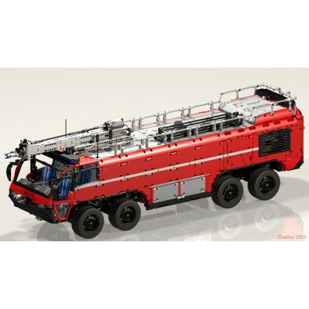 CAROLINE CM003 MouldKing 19004 Mould King 19004 REBRICKABLE MOC-4446 4446 MOC4446 non  XE CỨU HỘ SÂN BAY bộ đồ chơi xếp lắp ráp ghép mô hình  AIRPORT CRASH TENDER Kỹ Thuật Công Nghệ Cao Mô Hình Phương Tiện 7177 khối