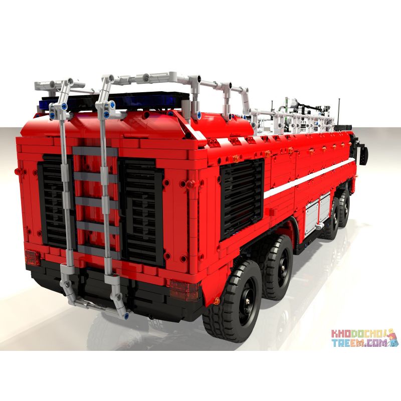 CAROLINE CM003 MouldKing 19004 Mould King 19004 REBRICKABLE MOC-4446 4446 MOC4446 non  XE CỨU HỘ SÂN BAY bộ đồ chơi xếp lắp ráp ghép mô hình  AIRPORT CRASH TENDER Kỹ Thuật Công Nghệ Cao Mô Hình Phương Tiện 7177 khối