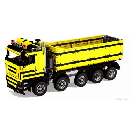 REBRICKABLE MOC-0230 0230 MOC0230 non  XE BEN 10X4 bộ đồ chơi xếp lắp ráp ghép mô hình  DUMP TRUCK 10X4 Kỹ Thuật Công Nghệ Cao Mô Hình Phương Tiện 2439 khối