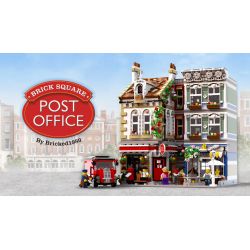 LIN07 00958 URGE 10198 REBRICKABLE MOC-22101 22101 MOC22101 non  BƯU ĐIỆN PLAZA bộ đồ chơi xếp lắp ráp ghép mô hình Creator BRICK SQUARE POST OFFICE Sáng Tạo 3450 khối