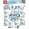 SHENG YUAN SY SY1373 1373 non  8 NHÂN VẬT NHỎ TRONG BỮA TIỆC SINH NHẬT bộ đồ chơi xếp lắp ráp ghép mô hình Frozen ICE AND SNOW PRINCESS Nữ Hoàng Băng Giá 307 khối
