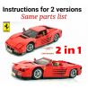 REBRICKABLE MOC-24335 24335 MOC24335 SHENG YUAN SY SY0001 0001 non  FERRARI TESTAROSA. bộ đồ chơi xếp lắp ráp ghép mô hình Creator FERRARI TESTAROSSA COUPE ROADSTER 2 IN 1 INSTRUCTIONS Sáng Tạo 909 khối