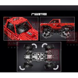 HAPPY BUILD XQ1212D 1212D MouldKing 18003 Mould King 18003 REBRICKABLE MOC-26278 26278 MOC26278 non  XE TẢI QUÁI VẬT KHÓA VI SAI TỰ ĐỘNG bộ đồ chơi xếp lắp ráp ghép mô hình  MONSTER TRUCK WITH AUTOMATED DIFFERENTIAL LOCK Kỹ Thuật Công Nghệ Cao Mô Hình Phương Tiện 1668 khối