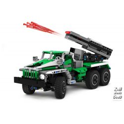 REBRICKABLE MOC-2158 2158 MOC2158 non  XE TÊN LỬA 6X6 BM-21 bộ đồ chơi xếp lắp ráp ghép mô hình  6X6 TRUCK-ROCKET LAUNCHER BM-21 Kỹ Thuật Công Nghệ Cao Mô Hình Phương Tiện 1392 khối