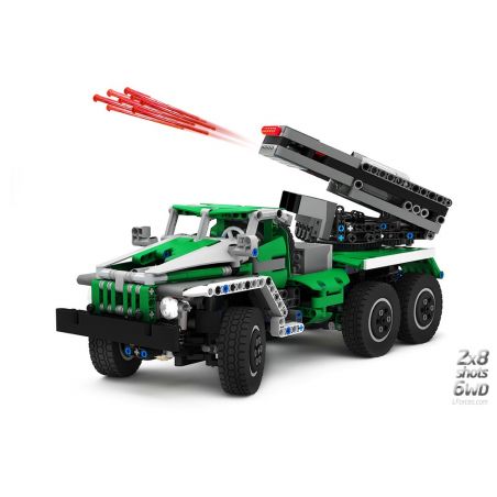 REBRICKABLE MOC-2158 2158 MOC2158 non  XE TÊN LỬA 6X6 BM-21 bộ đồ chơi xếp lắp ráp ghép mô hình  6X6 TRUCK-ROCKET LAUNCHER BM-21 Kỹ Thuật Công Nghệ Cao Mô Hình Phương Tiện 1392 khối