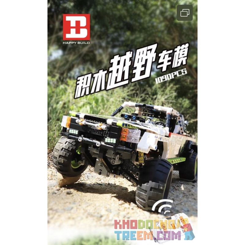 HAPPY BUILD 1211 REBRICKABLE MOC-3320 3320 MOC3320 non  XE TẢI BAJA HỒI PHỤC NĂNG LƯỢNG QUÁI VẬT bộ đồ chơi xếp lắp ráp ghép mô hình  MONSTER ENERGY RECOIL BAJA TRUCK Kỹ Thuật Công Nghệ Cao Mô Hình Phương Tiện 1007 khối