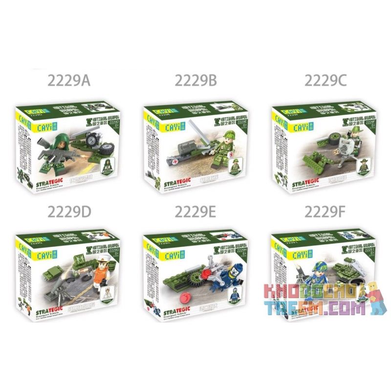 CAYI 2229 non  PHƯƠNG TIỆN VẬN TẢI CHIẾN LƯỢC 12 TỔ HỢP bộ đồ chơi xếp lắp ráp ghép mô hình National Weapon STARTEGIC TRANSPORT VECHICLE Vũ Khí Quốc Gia