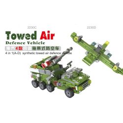 CAYI 2230 non  HOẠT ĐỘNG CHUNG TRÊN BỘ VÀ KHÔNG 8 LOẠI XE PHÒNG KÉO MÁY BAY THẲNG ĐỨNG MV-22 bộ đồ chơi xếp lắp ráp ghép mô hình National Weapon TOWED AIR DEFENCE VEHICLE、MV-22 VERTICAL MACHINE Vũ Khí Quốc Gia