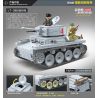 QuanGuan 100082 Quan Guan 100082 non  XE TĂNG HẠNG NHẸ LT-38 bộ đồ chơi xếp lắp ráp ghép mô hình World War Ii LT VZ.38 PZKPFW 38(T) Chiến Tranh Thế Giới Thứ 2 535 khối