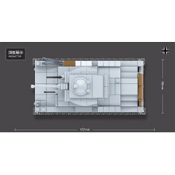 QuanGuan 100082 Quan Guan 100082 non  XE TĂNG HẠNG NHẸ LT-38 bộ đồ chơi xếp lắp ráp ghép mô hình World War Ii LT VZ.38 PZKPFW 38(T) Chiến Tranh Thế Giới Thứ 2 535 khối