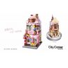 Enlighten C0101 0101 Qman C0101 0101 non  NHÀ TRÁNG MIỆNG QINXIN bộ đồ chơi xếp lắp ráp ghép mô hình Mini Modular CITY CORNER DESSERT SHOP Đường Phố Thu Nhỏ 348 khối