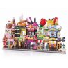 Enlighten C0101 0101 Qman C0101 0101 non  NHÀ TRÁNG MIỆNG QINXIN bộ đồ chơi xếp lắp ráp ghép mô hình Mini Modular CITY CORNER DESSERT SHOP Đường Phố Thu Nhỏ 348 khối