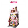 Enlighten C0101 0101 Qman C0101 0101 non  NHÀ TRÁNG MIỆNG QINXIN bộ đồ chơi xếp lắp ráp ghép mô hình Mini Modular CITY CORNER DESSERT SHOP Đường Phố Thu Nhỏ 348 khối
