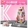 Enlighten C0101 0101 Qman C0101 0101 non  NHÀ TRÁNG MIỆNG QINXIN bộ đồ chơi xếp lắp ráp ghép mô hình Mini Modular CITY CORNER DESSERT SHOP Đường Phố Thu Nhỏ 348 khối