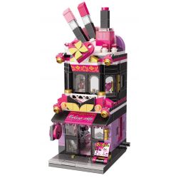 Enlighten C0103 0103 Qman C0103 0103 non  CỬA HÀNG TRANG ĐIỂM THỜI bộ đồ chơi xếp lắp ráp ghép mô hình Mini Modular CITY CORNER Đường Phố Thu Nhỏ 348 khối