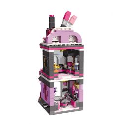 Enlighten C0103 0103 Qman C0103 0103 non  CỬA HÀNG TRANG ĐIỂM THỜI bộ đồ chơi xếp lắp ráp ghép mô hình Mini Modular CITY CORNER Đường Phố Thu Nhỏ 348 khối