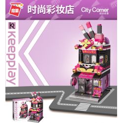 Enlighten C0103 0103 Qman C0103 0103 non  CỬA HÀNG TRANG ĐIỂM THỜI bộ đồ chơi xếp lắp ráp ghép mô hình Mini Modular CITY CORNER Đường Phố Thu Nhỏ 348 khối