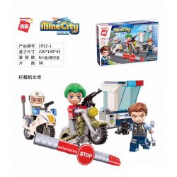 Enlighten 1932-1 Qman 1932-1 non  BỮA TIỆC ĐẦU MÁY INTERCEPT bộ đồ chơi xếp lắp ráp ghép mô hình Minecity Thành Phố Mỏ 98 khối