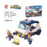 Enlighten 1932-4 Qman 1932-4 non  XE CẢNH SÁT TUẦN TRA ĐIỀU ĐỘNG bộ đồ chơi xếp lắp ráp ghép mô hình Minecity Thành Phố Mỏ 121 khối