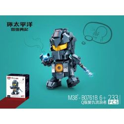 SLUBAN M38-B0761B B0761B 0761B M38B0761B 38-B0761B non  PHIÊN BẢN Q CỦA KẺ LANG THANG BÁO THÙ bộ đồ chơi xếp lắp ráp ghép mô hình Pacific Rim QBRICKS Siêu Đại Chiến 233 khối