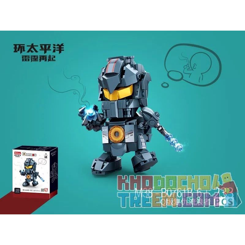 SLUBAN M38-B0761B B0761B 0761B M38B0761B 38-B0761B non  PHIÊN BẢN Q CỦA KẺ LANG THANG BÁO THÙ bộ đồ chơi xếp lắp ráp ghép mô hình Pacific Rim QBRICKS Siêu Đại Chiến 233 khối