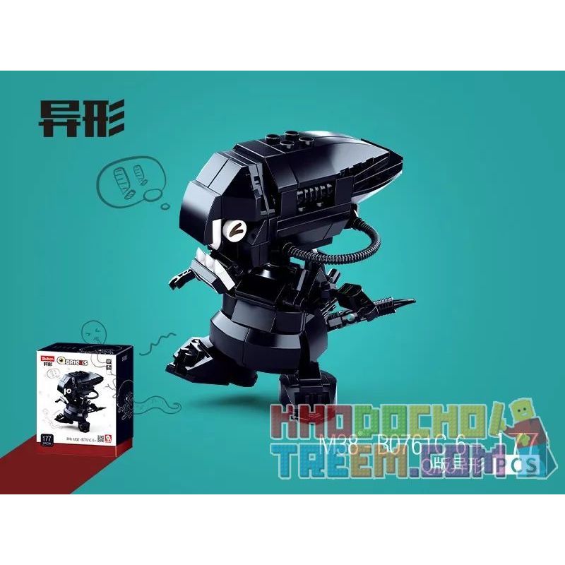 SLUBAN M38-B0761C B0761C 0761C M38B0761C 38-B0761C non  NGƯỜI NGOÀI HÀNH TINH PHIÊN BẢN Q bộ đồ chơi xếp lắp ráp ghép mô hình Brickheadz QBRICKS Nhân Vật Đầu To 177 khối