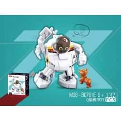 SLUBAN M38-B0761E B0761E 0761E M38B0761E 38-B0761E non  PHIÊN BẢN Q MECH 23 bộ đồ chơi xếp lắp ráp ghép mô hình Brickheadz QBRICKS Nhân Vật Đầu To 137 khối