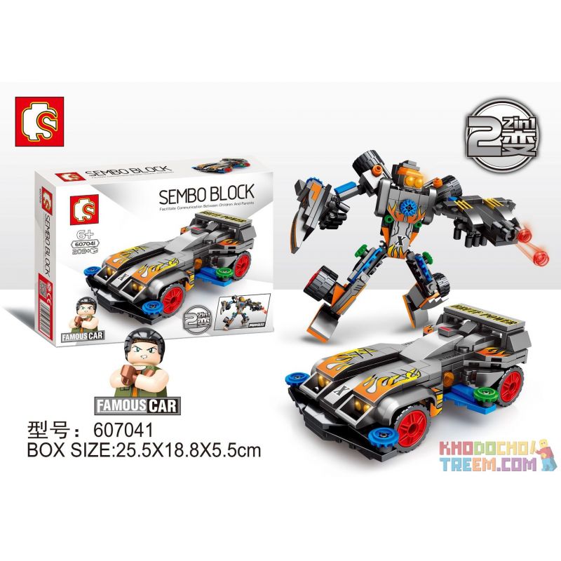 SEMBO 607041 non  4WD FIREBIRD X TRIANGLE ARROW VÀ EAGLE FEATHER DRAGON MINIFIGURE bộ đồ chơi xếp lắp ráp ghép mô hình Speed Champions Racing Cars FAMOUS CAR TRI DAGGER X Đua Xe Công Thức 209 khối