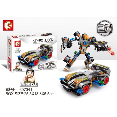 SEMBO 607041 non  4WD FIREBIRD X TRIANGLE ARROW VÀ EAGLE FEATHER DRAGON MINIFIGURE bộ đồ chơi xếp lắp ráp ghép mô hình Speed Champions Racing Cars FAMOUS CAR TRI DAGGER X Đua Xe Công Thức 209 khối
