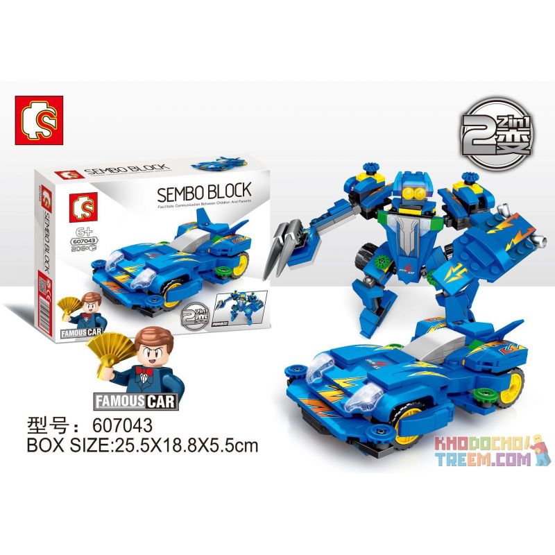 SEMBO 607043 non  RÌU NHANH BỐN BÁNH VÀ MINIFIGURE SANGOKU FUJIYOSHI bộ đồ chơi xếp lắp ráp ghép mô hình Speed Champions Racing Cars FAMOUS CAR SPIN AXE Đua Xe Công Thức 206 khối