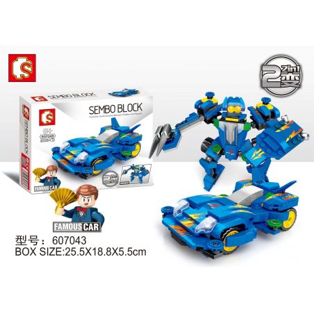 SEMBO 607043 non  RÌU NHANH BỐN BÁNH VÀ MINIFIGURE SANGOKU FUJIYOSHI bộ đồ chơi xếp lắp ráp ghép mô hình Speed Champions Racing Cars FAMOUS CAR SPIN AXE Đua Xe Công Thức 206 khối