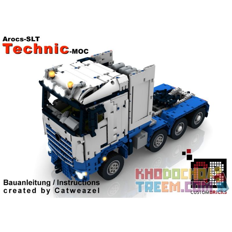 REBRICKABLE MOC-7790 7790 MOC7790 non  XE TẢI AROCS SLT-MEKA bộ đồ chơi xếp lắp ráp ghép mô hình  AROCS SLT - MERCA TRUCK Kỹ Thuật Công Nghệ Cao Mô Hình Phương Tiện 2882 khối