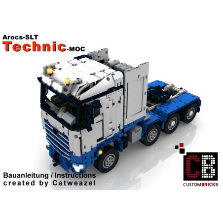 REBRICKABLE MOC-7790 7790 MOC7790 non  XE TẢI AROCS SLT-MEKA bộ đồ chơi xếp lắp ráp ghép mô hình  AROCS SLT - MERCA TRUCK Kỹ Thuật Công Nghệ Cao Mô Hình Phương Tiện 2882 khối