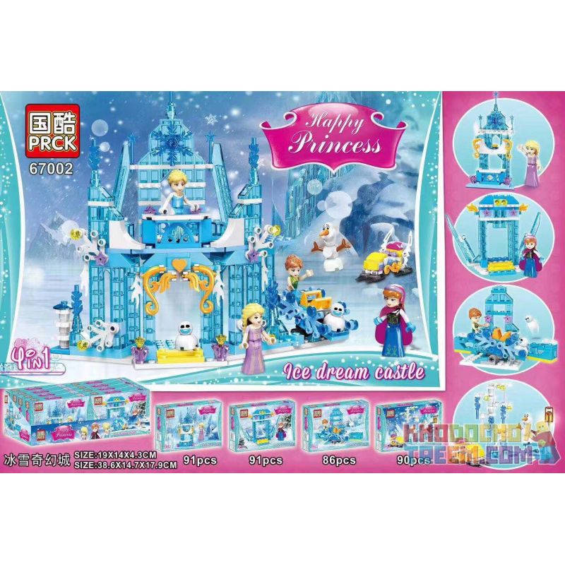 PRCK 67002 non  ICE FANTASY CITY 4 bộ đồ chơi xếp lắp ráp ghép mô hình  Các Bạn Gái 358 khối
