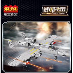 COGO 13391 non  MÁY BAY CƯỜNG KÍCH FAIRCHILD A-10 "THUNDER II" bộ đồ chơi xếp lắp ráp ghép mô hình World Military Cỗ Máy Quân Sự 916 khối