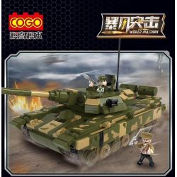 COGO 13384 non  XE TĂNG CHIẾN ĐẤU CHỦ LỰC T-90 bộ đồ chơi xếp lắp ráp ghép mô hình World Military Cỗ Máy Quân Sự 727 khối