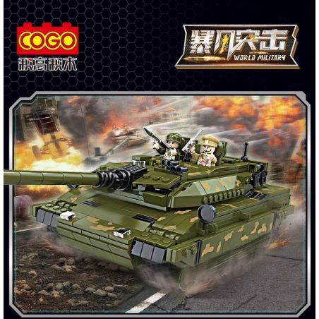 COGO 13385 non  XE TĂNG CHIẾN ĐẤU CHỦ LỰC LEOPARD 2 bộ đồ chơi xếp lắp ráp ghép mô hình World Military Cỗ Máy Quân Sự 766 khối