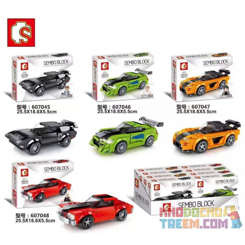 SEMBO 607048 non  CHEVROLET CIVILE SS. bộ đồ chơi xếp lắp ráp ghép mô hình Speed Champions Racing Cars FAMOUS CAR Đua Xe Công Thức 175 khối