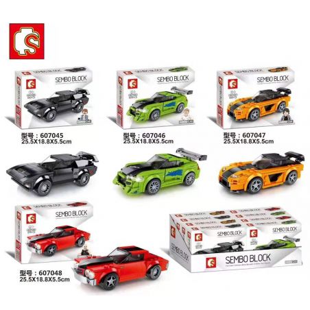 SEMBO 607048 non  CHEVROLET CIVILE SS. bộ đồ chơi xếp lắp ráp ghép mô hình Speed Champions Racing Cars FAMOUS CAR Đua Xe Công Thức 175 khối