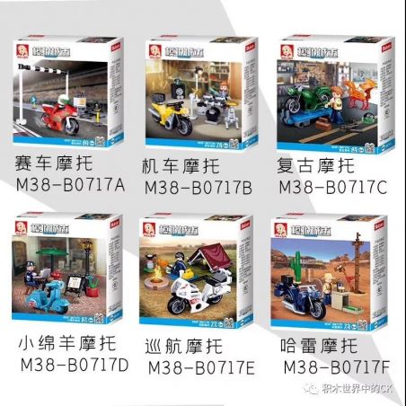 SLUBAN M38 non  KNIGHTS LEAGUE 6 MÔ TÔ bộ đồ chơi xếp lắp ráp ghép mô hình City Thành Phố